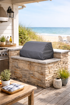 FUNDA PROTECTORA PARRILLA EMPOTRADA MEDIDANA GRIS ACERO