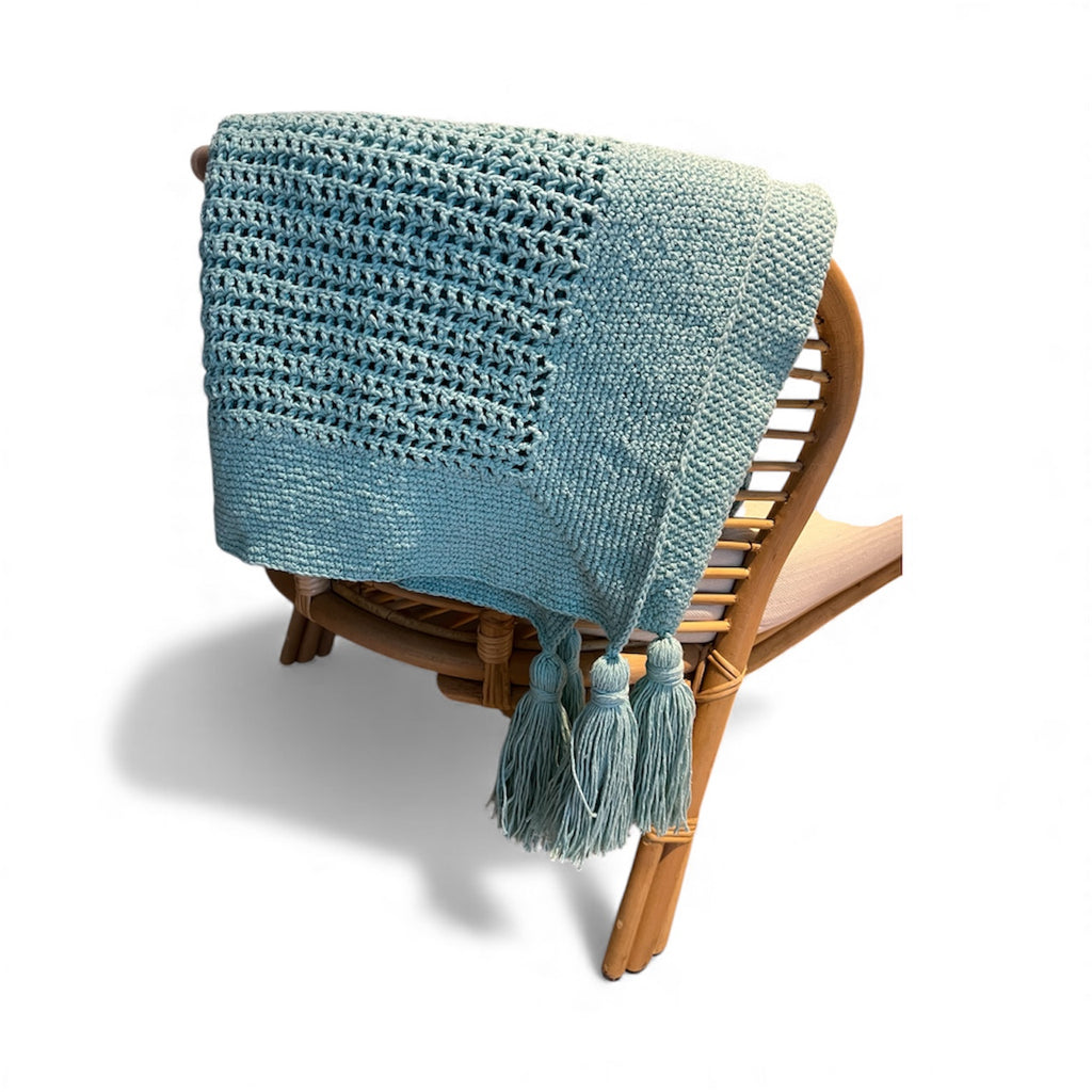 MANTA CROCHET TURQUESA