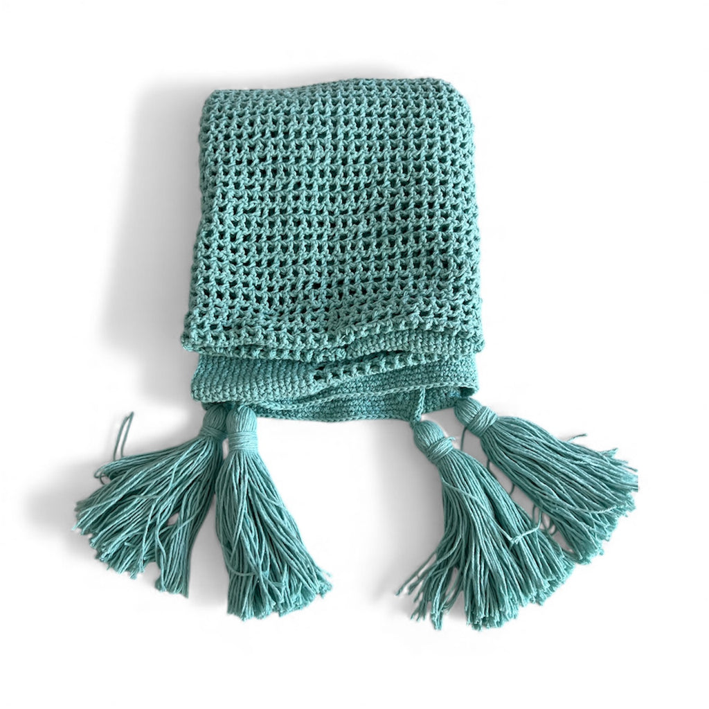 MANTA CROCHET TURQUESA